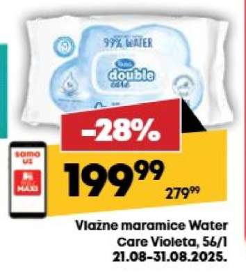 Vlažne maramice Water Care Violeta , 56/1