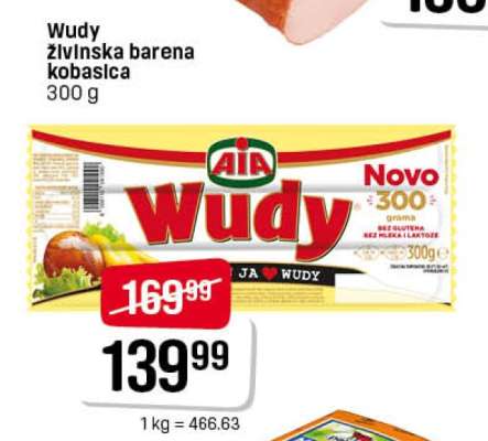 Wudy žvılnska barena kobasica