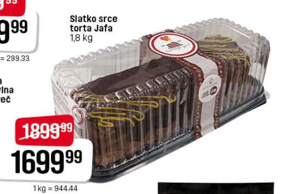 Slatko srce torta Jafa