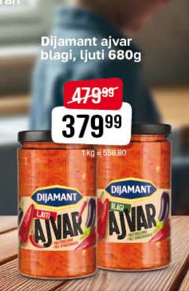 Dijamant ajvar blagi ljuti 680g
