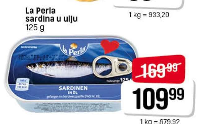 La Perla sardina u ulju