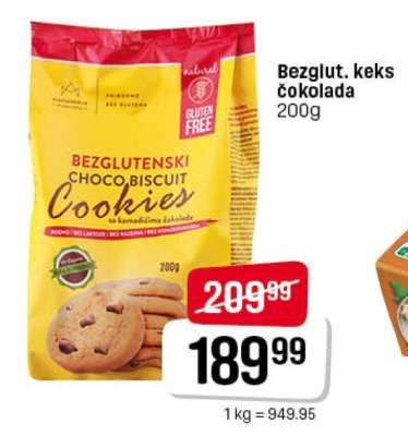 Bezglut. keks čokolada