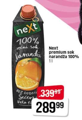 Next premium sok narandža 100
