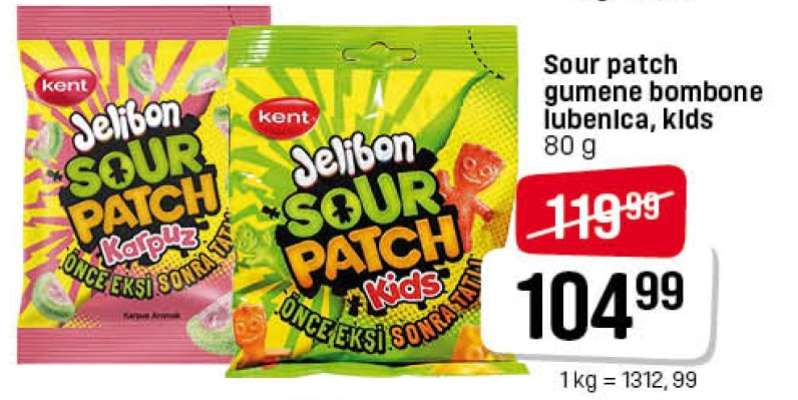 Sour Patch gumene bombone lubenica, kids