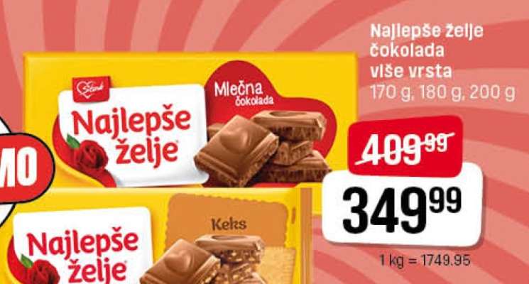 Najlepše želje čokolada