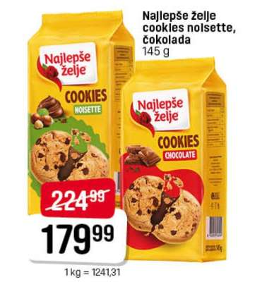 Najlepše želje cookies noisette, čokolada