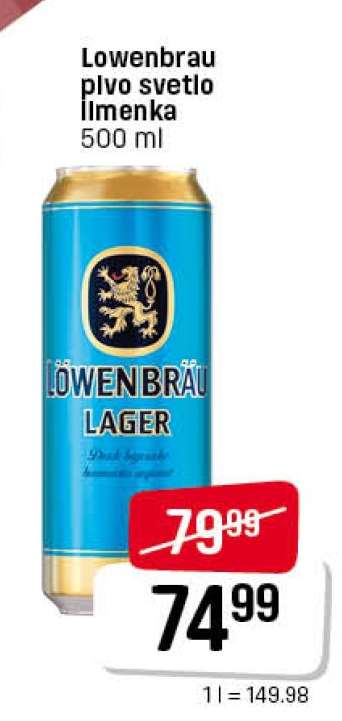 Lowenbrau pivo svetlo limenka