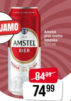Amstel pivo svetlo limenka 500 ml