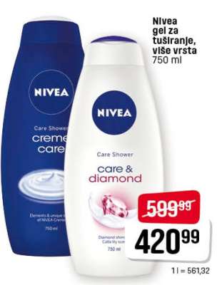 Nivea gel za tuširanje, više vrsta