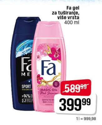 Fa gel za tuširanje, više vrsta