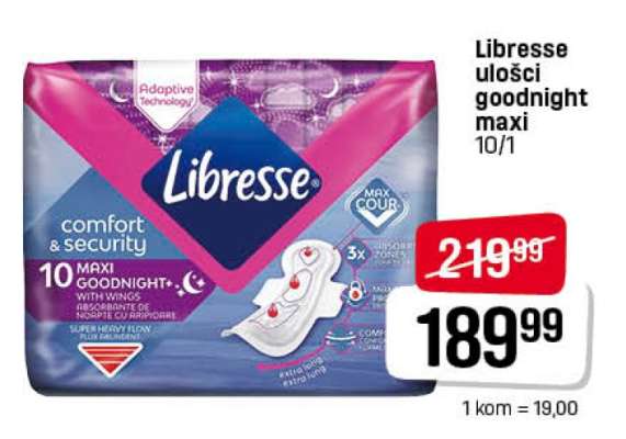 Libresse ulošci goodnight maxi