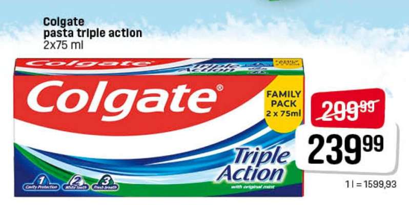 Colgate pasta triple action 2x75 ml