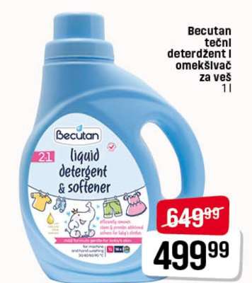 Becutan tečni deterdžent i omekšivač za veš