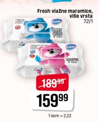Fresh vlažne maramice više vrsta
