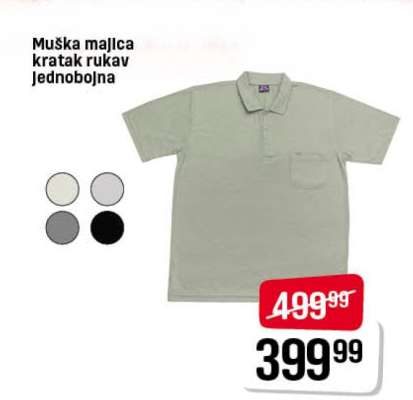 Muška majica kratak rukav jednobojna