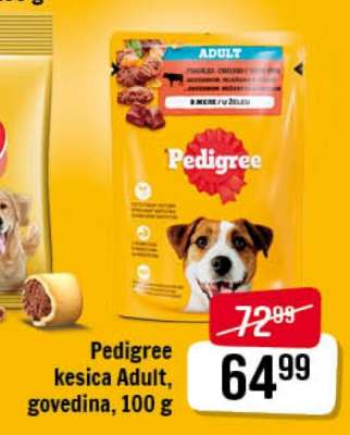 Pedigree kesica Adult, govedina, 100 g
