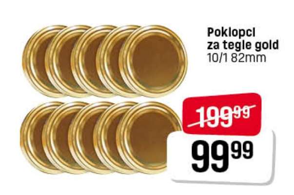 Poklopci za tegle gold