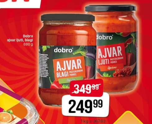 Dobro ajvar ljuti, blagi 680 g