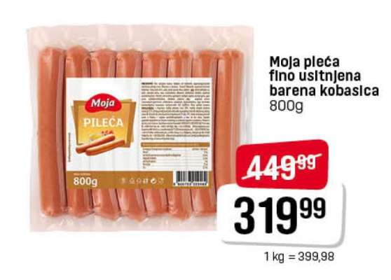 Moja pleća fino usitnjena barena kobasica