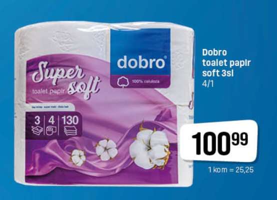 Dobro toalet papír soft 3sl 4/1