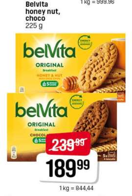 Belvita honey nut, choco