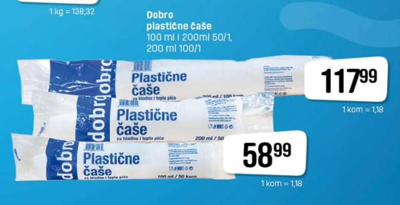 Dobro plastične čaše
