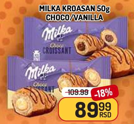 MILKA KROASAN 50g CHOCO/VANILLA