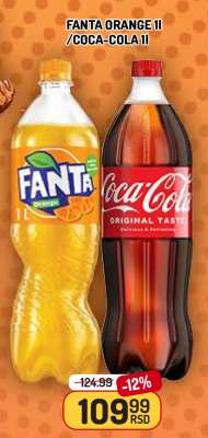 Fanta Orange 1L / Coca-Cola 1L