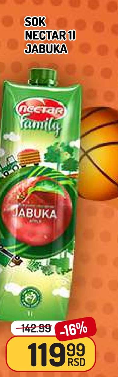 Sok Nectar 1l Jabuka