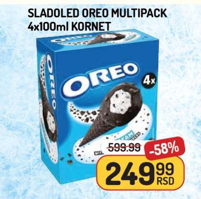 Sladoled Oreo Multipack 4x100ml Kornet