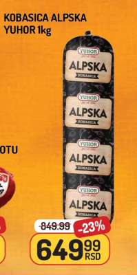 Kobasica Alpska Yuhor 1kg