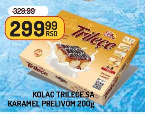 Kolač Trileće sa karamel prelivom 200g
