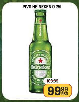Pivo Heineken 0,25l