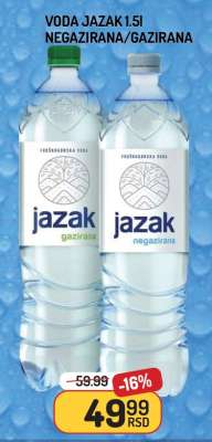 Voda Jazak 1.5l negazirana/gazirana