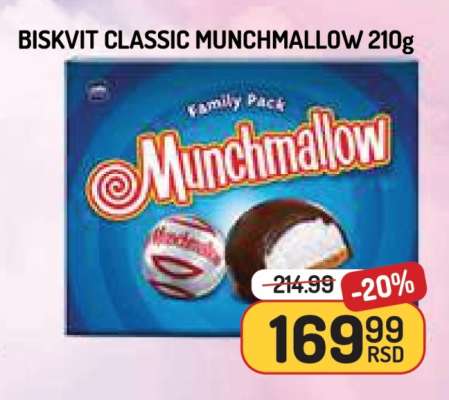 Biskvit Classic Munchmallow 210g