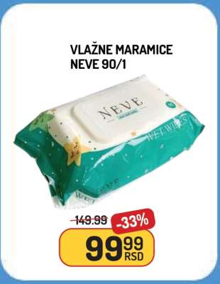 Vlažne maramice Neve 90/1