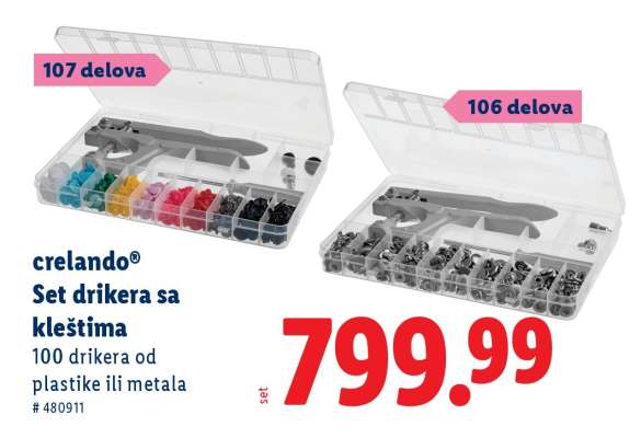crelando® Set drikera sa kleštima