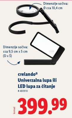 crelando® Univerzalna lupa ili LED lupa za čitanje