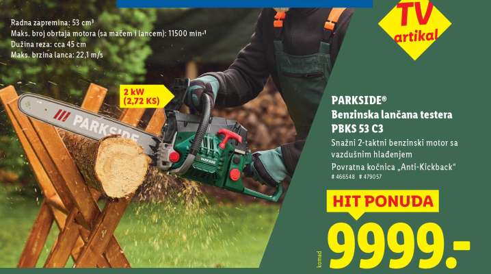 PARKSIDE Benzinska lančana testera PBKS 53 C3