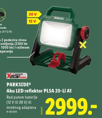 PARKSIDE Aku LED reflektor PLSA 20-Li A1