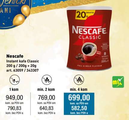 Nescafé Instant kafa Classic