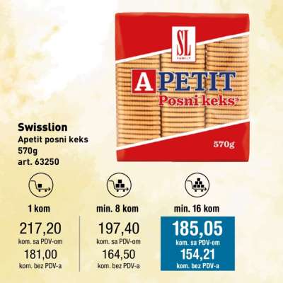 Swisslion Apetit posni keks