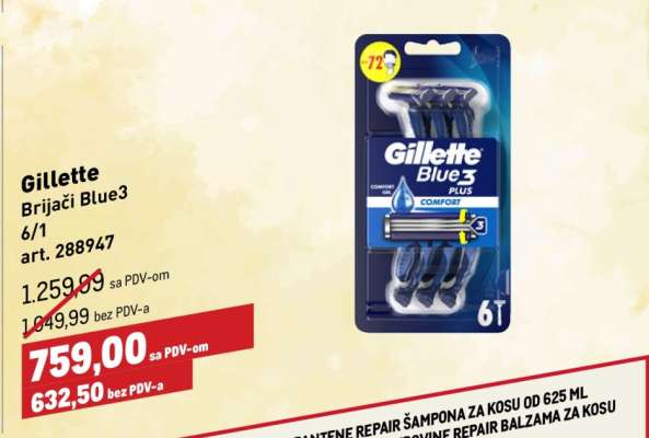 Gillette Brijači Blue3 6/1