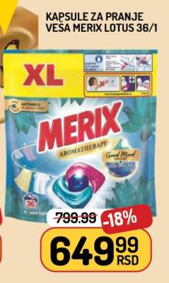 Kapsule za pranje Vesa Merix Lotus 36/1