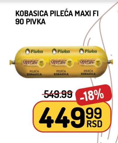 Kobasica Pileća Maxi FI 90 Pivka