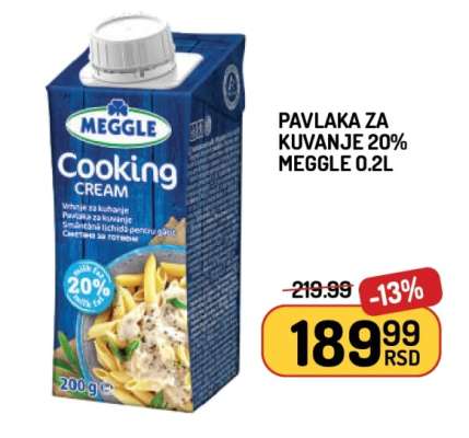 Pavlaka za kuvanje 20% Meggle 0.2L