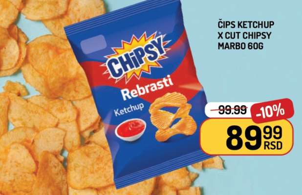 Čips Ketchup X Cut Chipsy Marbo 60g
