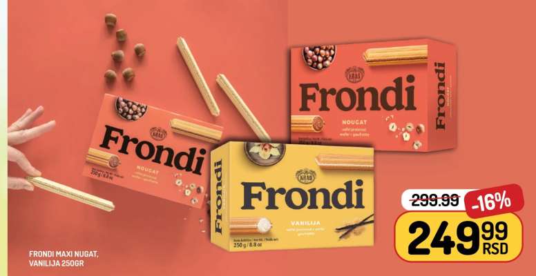 Frondi Maxi Nugat, Vanilja 250g