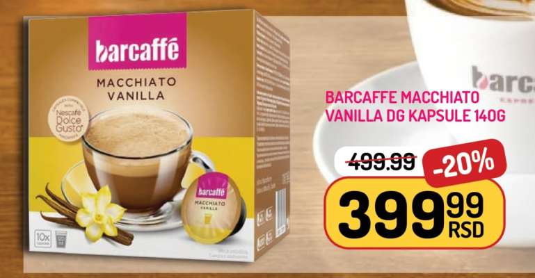 Barcaffe Macchiato Vanilla DG Kapsule 140g