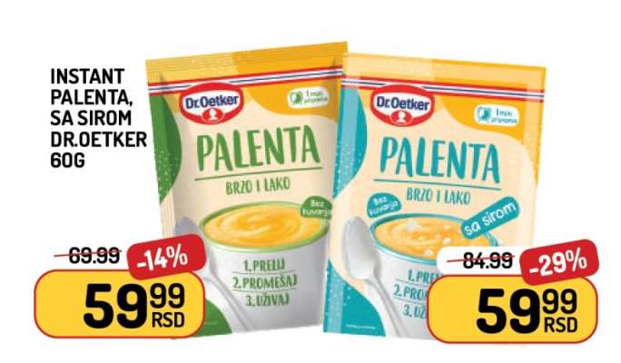 Instant palenta sa sirom Dr.Oetker 60g